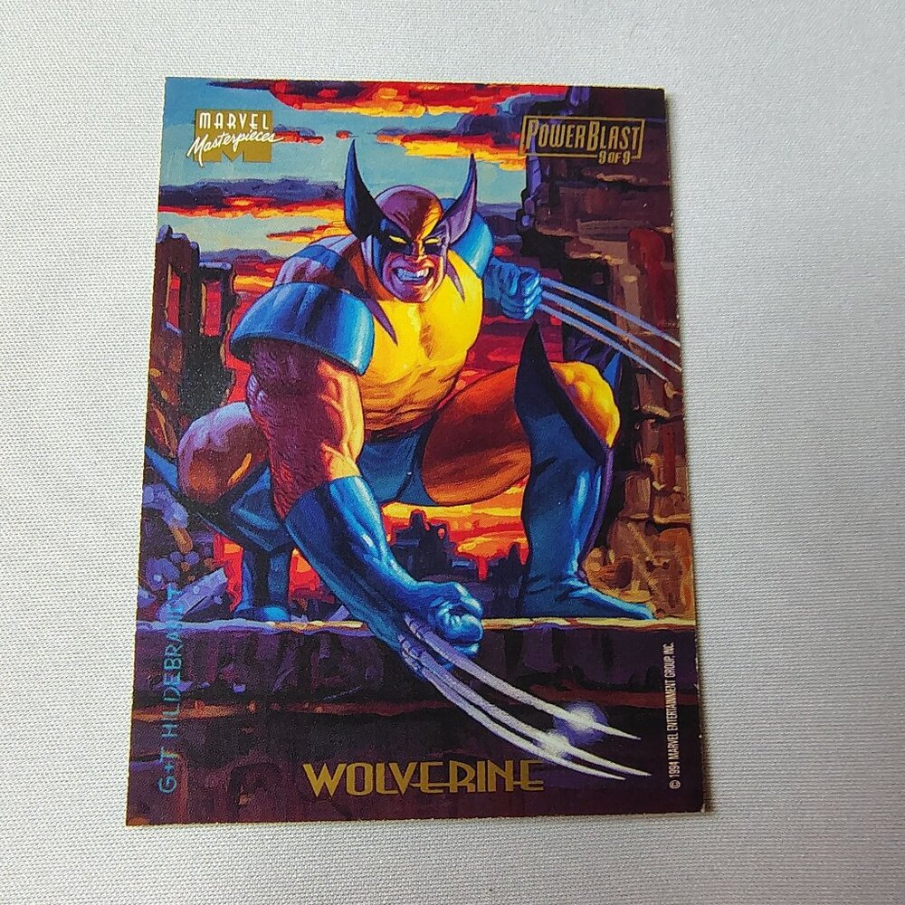1994 Marvel Masterpieces WOLVERINE Powerblast #PB 9/9 Vintage X-Men Ultra Rare